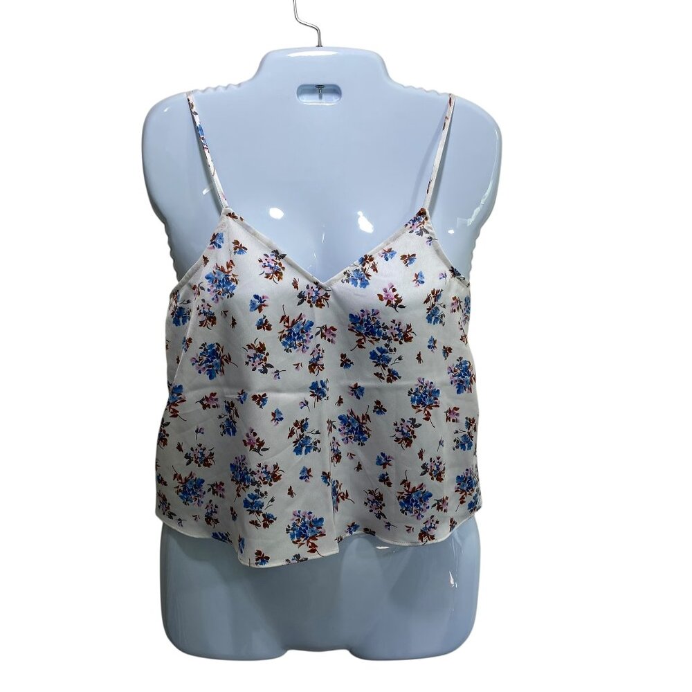 Abercrombie Fitch Aqua Floral Baby Doll Top Y2K Fairycore Peasant Flowy XXS New